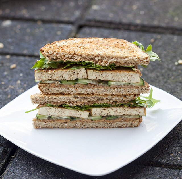 Tofu and Almond Butter Sandwich | Easy Vegetarian Recipes