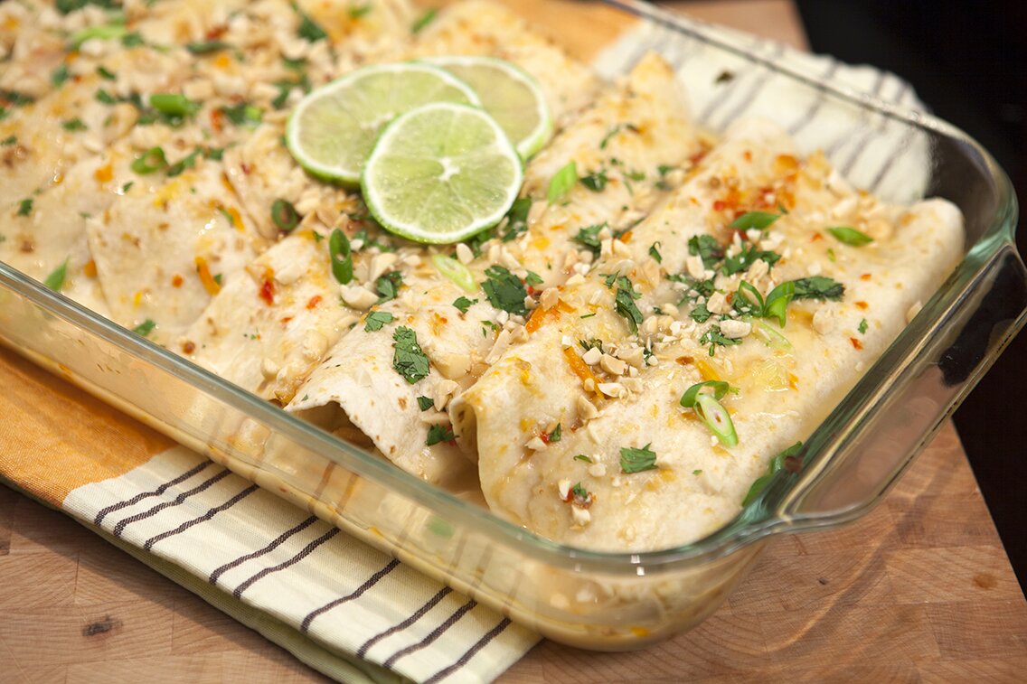 Thai Chicken Enchiladas