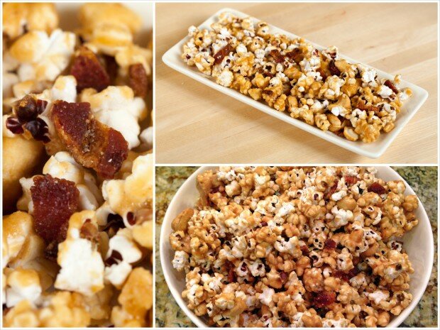 Bacon and Cashew Caramel Corn | www.spachethespatula.com #recipe
