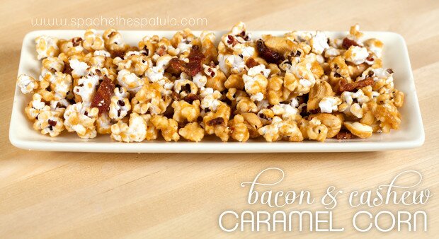 Bacon and Cashew Caramel Corn | www.spachethespatula.com #recipe