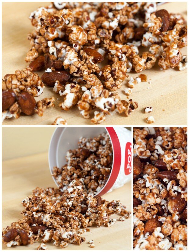 Chocolate Almond Popcorn | www.spachethespatula.com #recipe