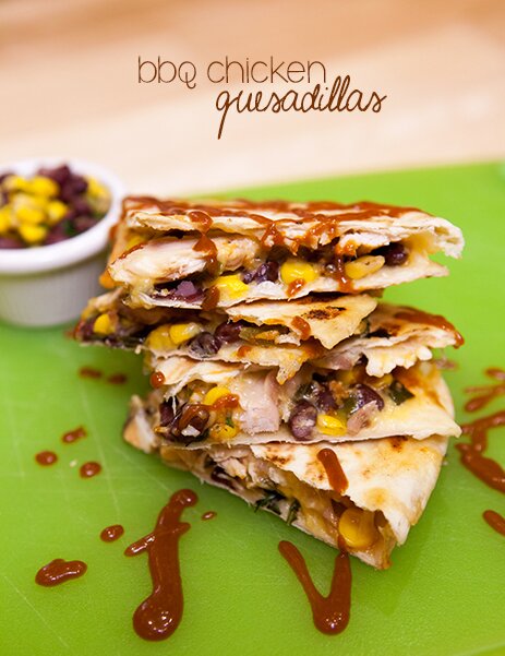 BBQ Chicken Quesadillas | www.spachethespatula.com #recipe