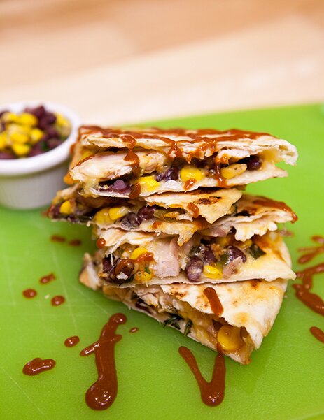 BBQ Chicken Quesadillas | www.spachethespatula.com #recipe