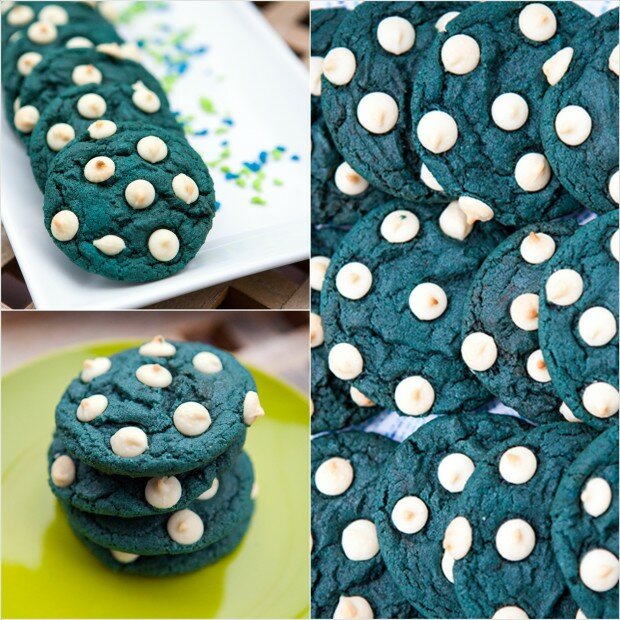 Blue Velvet White Chocolate Chip Cookies | www.spachethespatula.com #recipe