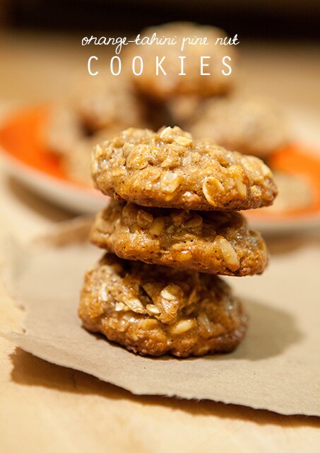 Orange-Tahini Pine Nut Cookies | www.spachethespatula.com #recipe (with #vegan and #gluten-free options!)