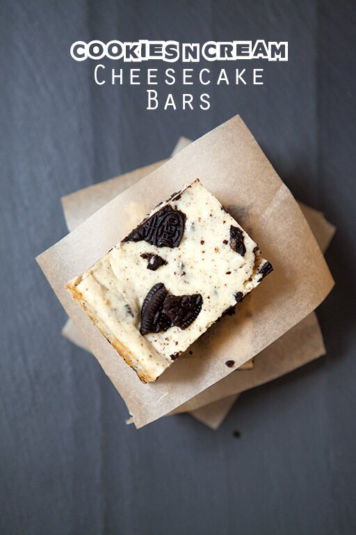 Cookies N' Cream Cheesecake Bars | www.spachethespatula.com #recipe