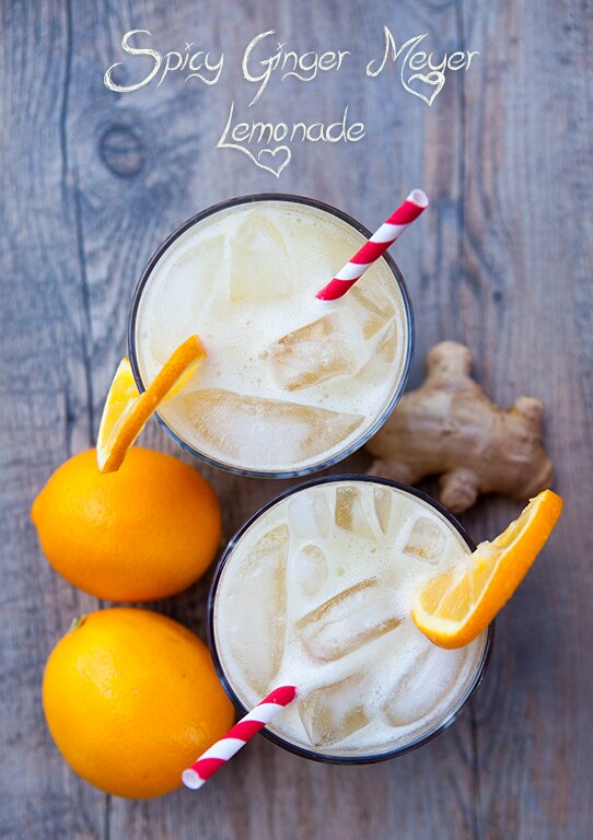 Spicy Ginger Meyer Lemonade | www.spachethespatula.com #recipe