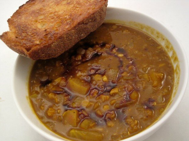 Curried Pumpkin Lentil Soup