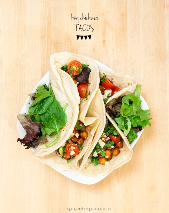 BBQ Chickpea Tacos | www.spachethespatula.com #recipe