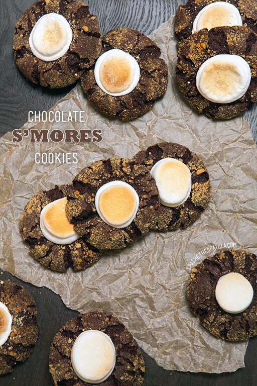 Chocolate S'mores Cookies | www.spachethespatula.com #recipe