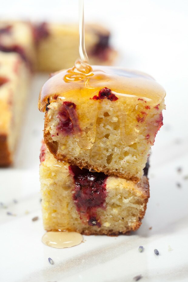 Blackberry-Lavender Cornbread | www.spachethespatula.com #recipe