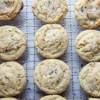 Salted White Chocolate Lavender Cookies | www.spachethespatula.com #recipe