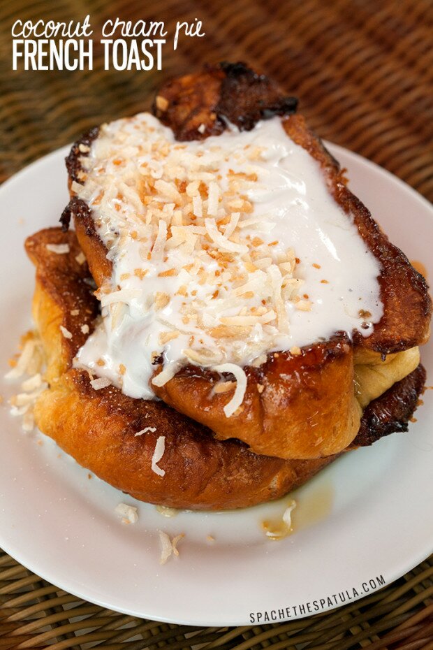 Coconut Cream Pie French Toast | www.spachethespatula.com #recipe