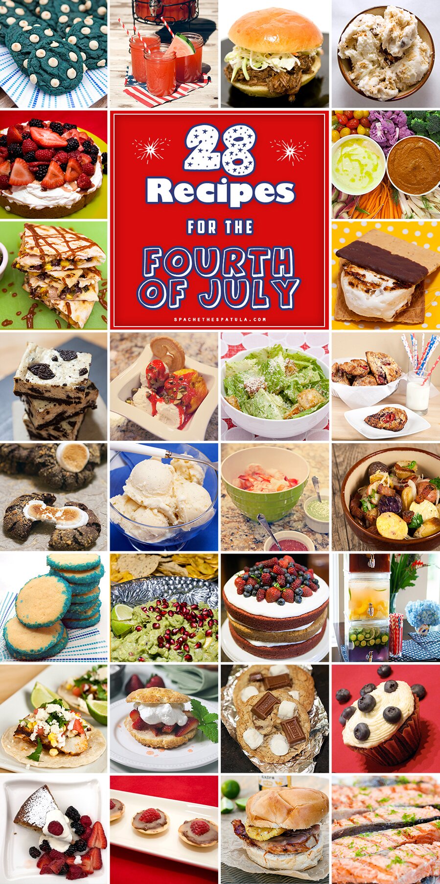 28 Recipes for the Fourth of July | www.spachethespatula.com #recipes