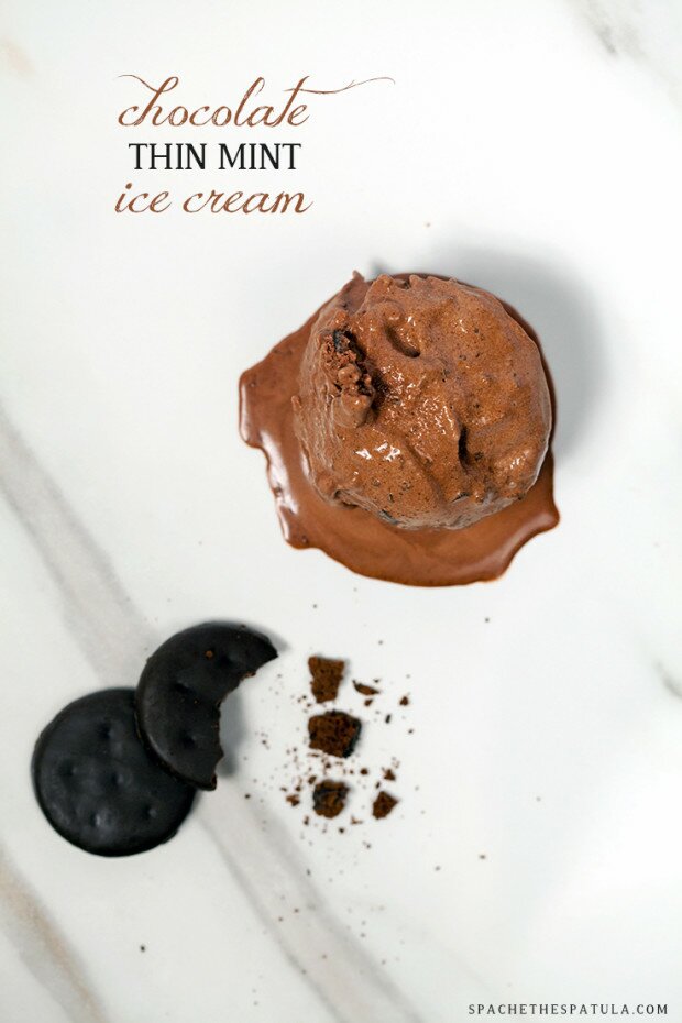 Chocolate Thin Mint Ice Cream | www.spachethespatula.com #recipe