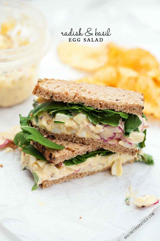 Radish & Basil Egg Salad | www.spachethespatula.com #recipe