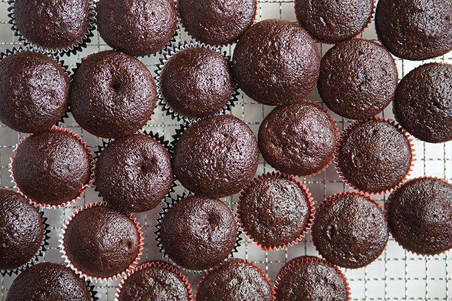 Chocolate Cupcakes with Lavender-Goat Cheese Frosting | www.spachethespatula.com #recipe