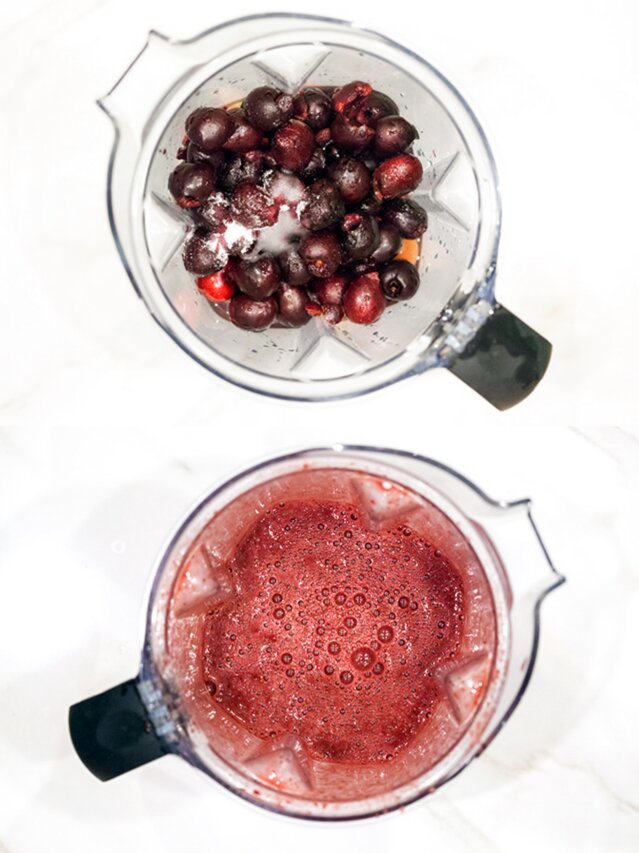 Cherry Chocolate Chip Sorbet | www.spachethespatula.com #recipe