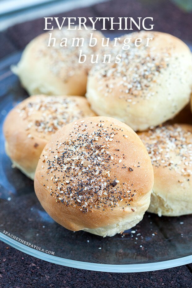 Everything Hamburger Buns | www.spachethespatula.com #recipe
