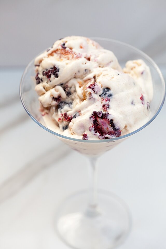 Summer Harvest Ice Cream---the perfect way to make the most of an abundance of beautiful fruit! | www.spachethespatula.com #recipe