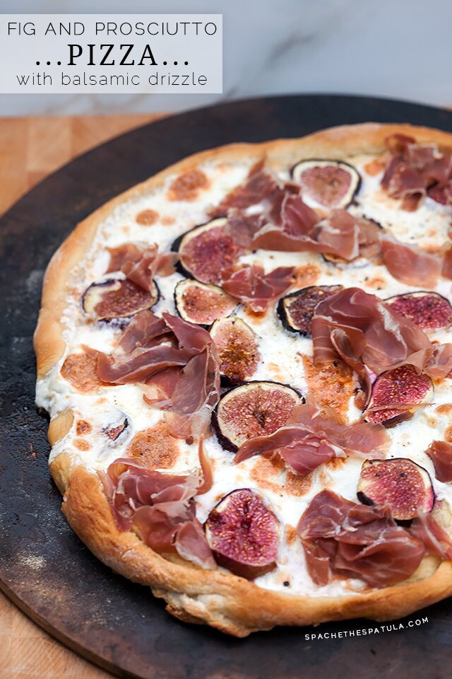 Fig and Prosciutto Pizza with Balsamic Drizzle | www.spachethespatula.com #recipe