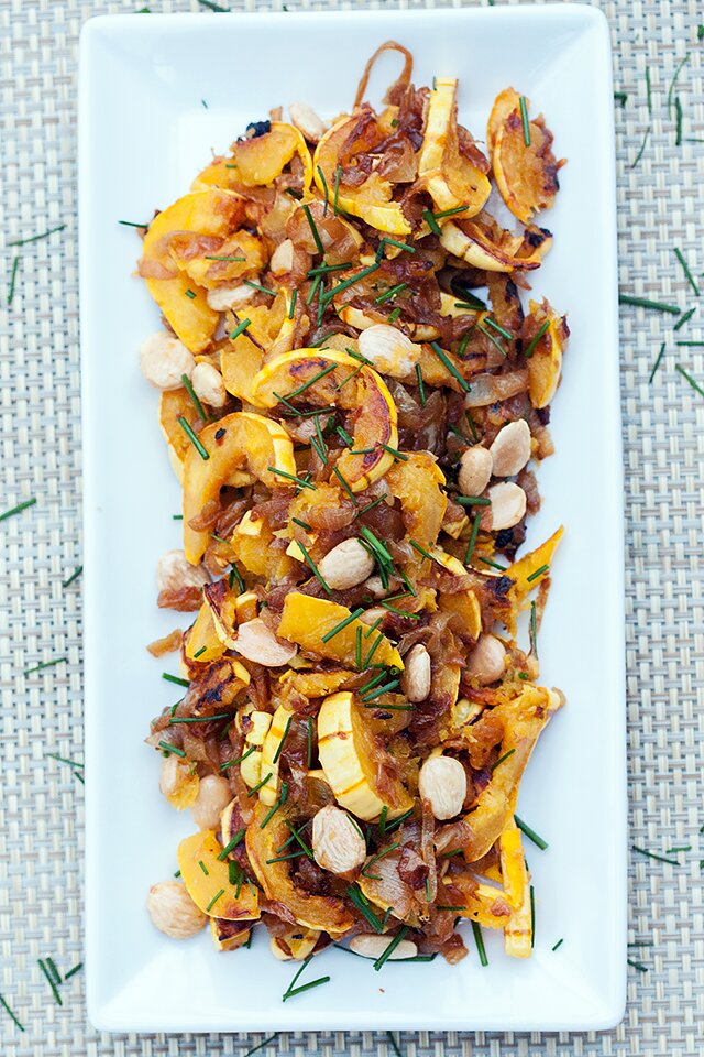 Miso-Harissa Delicata Squash and Caramelized Onions | www.spachethespatula.com #recipe
