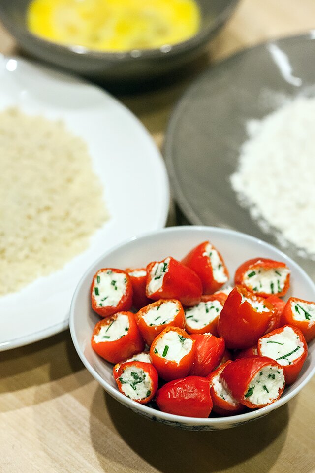 Feta and Chive Peppadew Poppers | www.spachethespatula.com #recipe