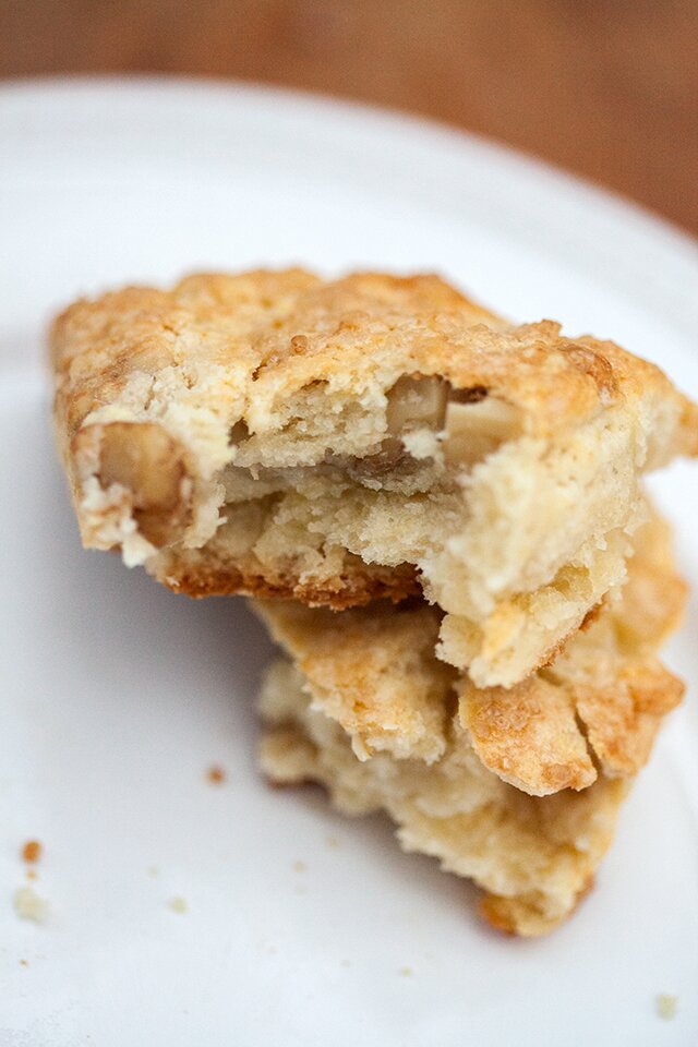 Pear, Candied Ginger, and Walnut Scones | www.spachethespatula.com #recipe