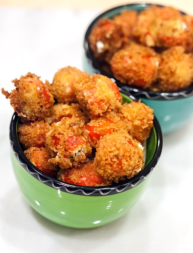 Feta and Chive Peppadew Poppers | www.spachethespatula.com #recipe