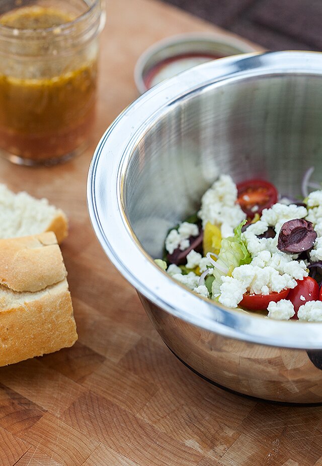 Greek Salad Sandwich | www.spachethespatula.com #recipe