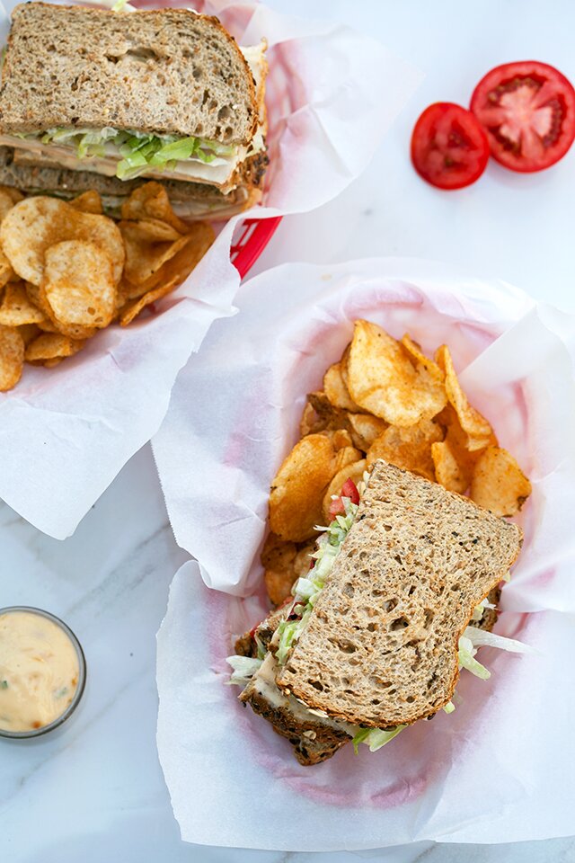 Chicken and Havarti Deli Sandwich with Sage-Peach Mayo | www.spachethespatula.com #recipe