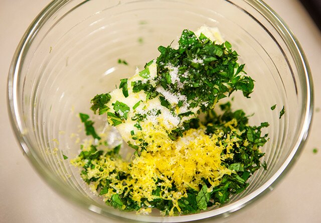 Dress up your favorite savory recipes with this fresh and vibrant compound butter using lemon and a variety of herbs! | www.spachethespatula.com #recipe