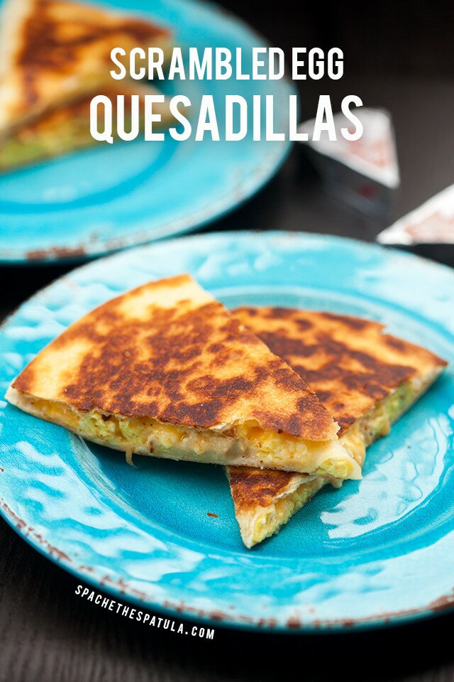 Creamy, cheesy scrambled eggs stuffed inside a crisp, golden brown tortilla! | www.spachethespatula.com #recipe