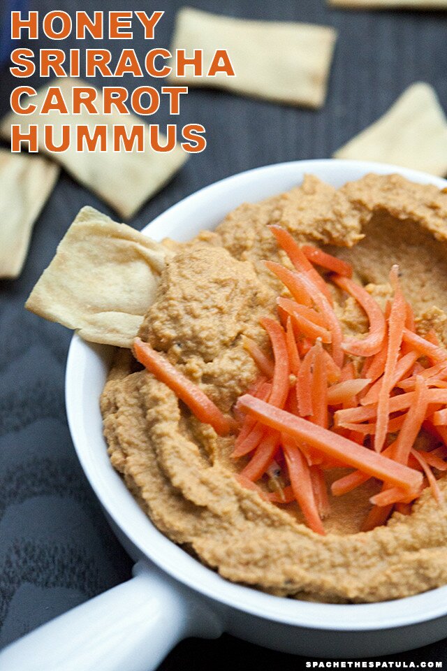 This unique hummus is slightly sweet, slightly spicy, and so SO good! | www.spachethespatula.com #recipe