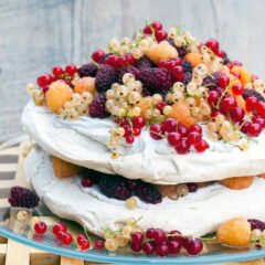 This crisp, creamy, perfectly delicious, lavender-scented pavlova is 100% #vegan and you would never know | www.spachethespatula.com #recipe #aquafaba