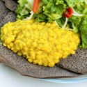 A milder, but amazingly flavorful Ethiopian stew that is heavenly scooped up with Ethiopian Injera bread! | www.spachethespatula.com #recipe #vegan